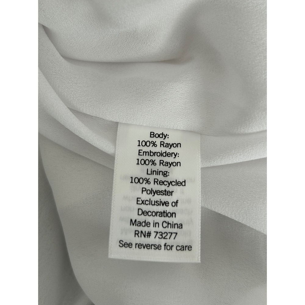 Sonoma Maxi Dress Womens L White Eyelet Tiered Boho Coastal Cottagecore Coquette - Picture 7 of 13